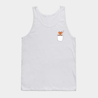 Curious Pocket Cat Tank Top